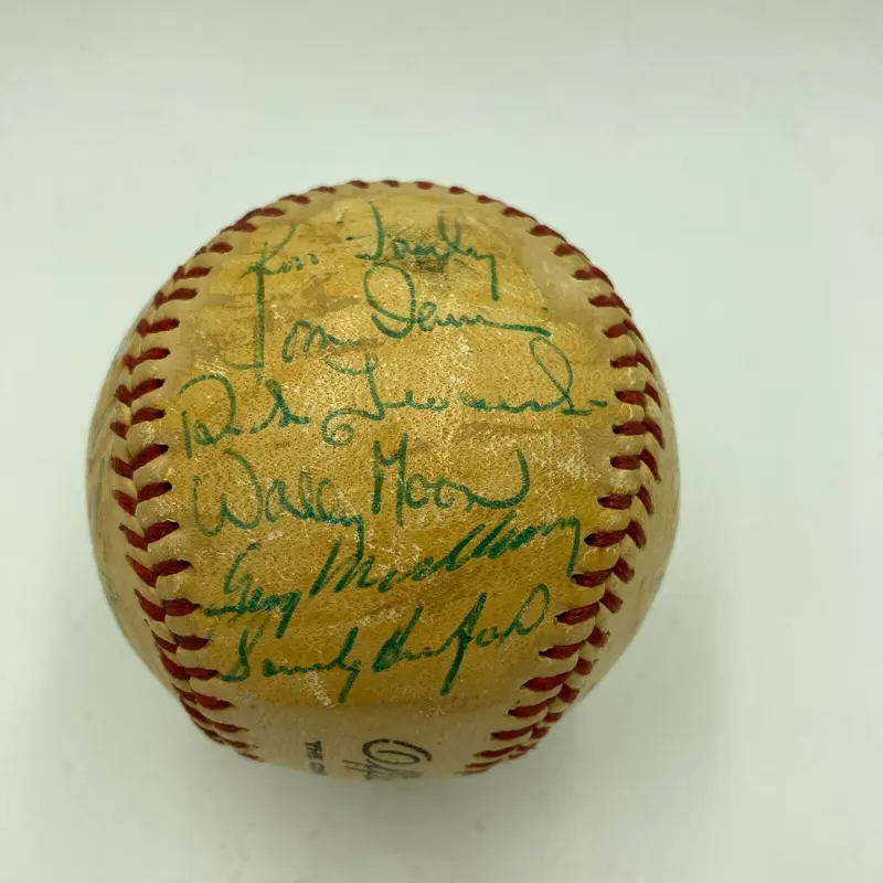1963 Los Angeles Dodgers World Series Champs Team Signed Baseball Koufax JSA COA