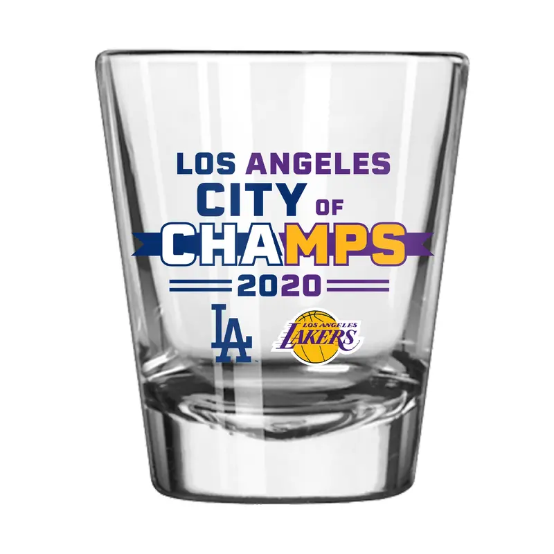 Lakers/Dodgers City of Champs 2oz Shot Glass
