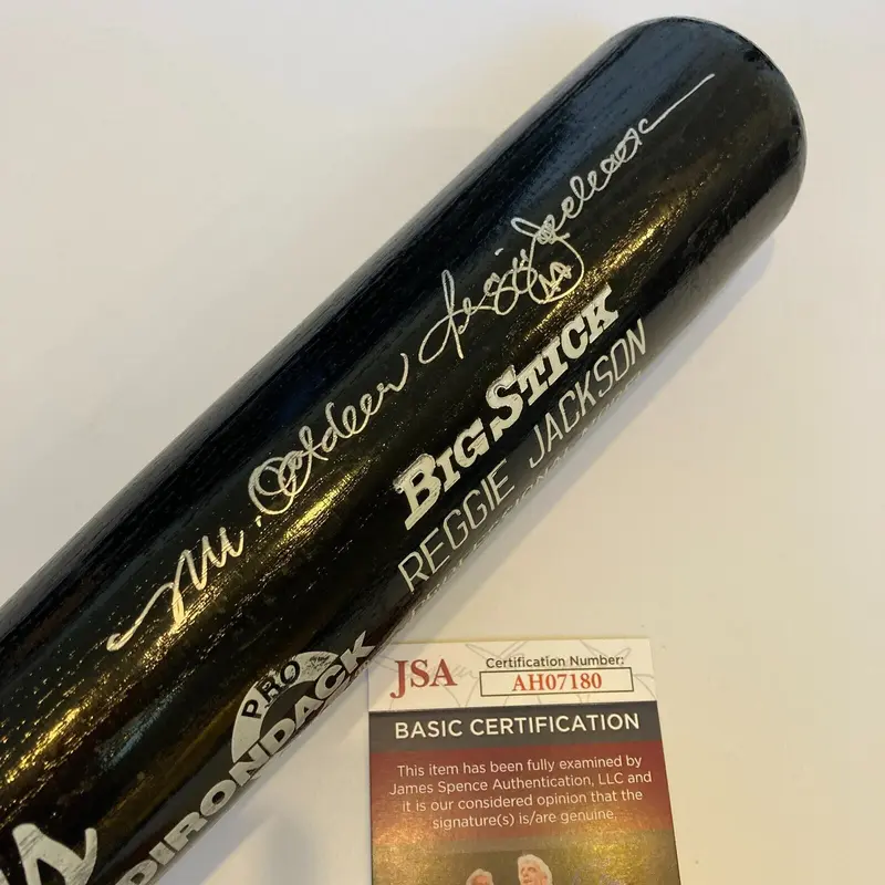 Reggie Jackson "Mr. October" Signed Rawlings Game Model Baseball Bat JSA COA