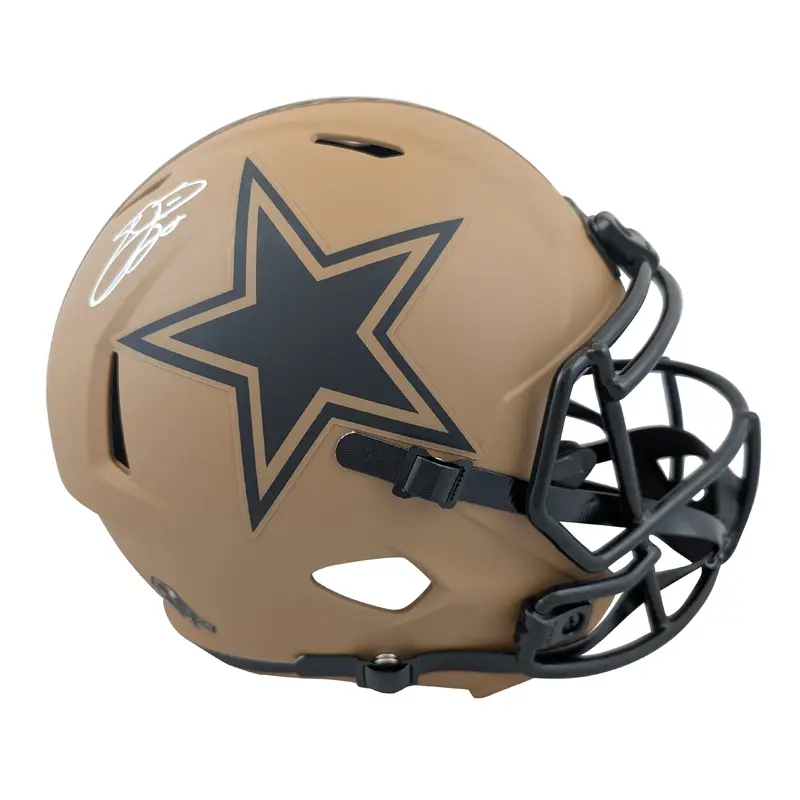 Cowboys Emmitt Smith Signed STS II Full Size Speed Rep Helmet BAS Witnessed