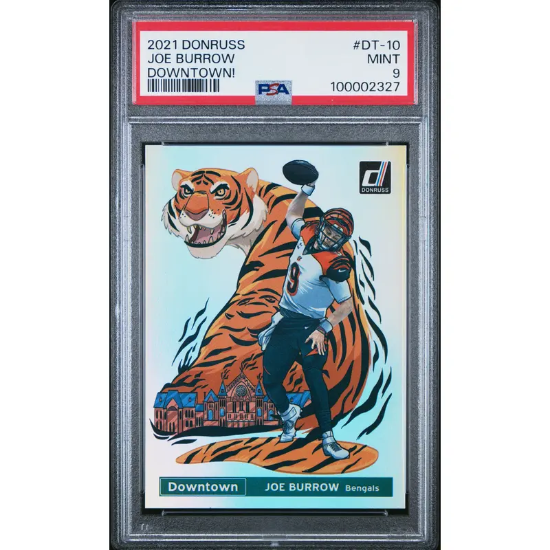 Joe Burrow 2021 Donruss Downtown PSA 9 Mint