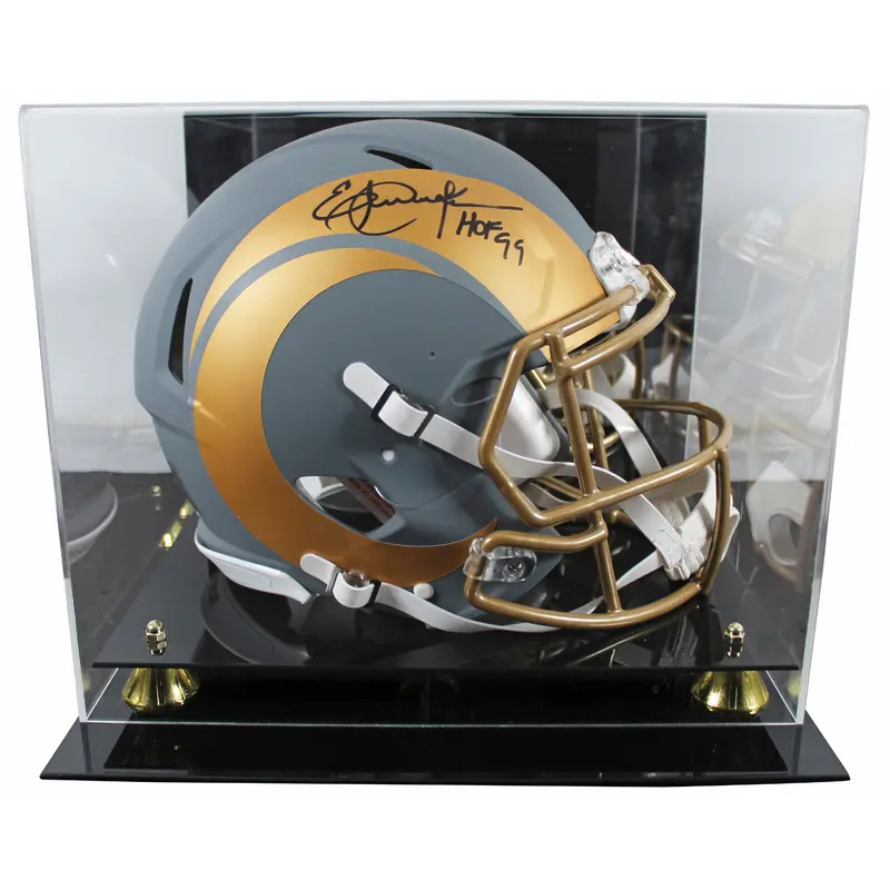 Rams Eric Dickerson "HOF 99" Signed Slate F/S Speed Proline Helmet W/ Case BAS W