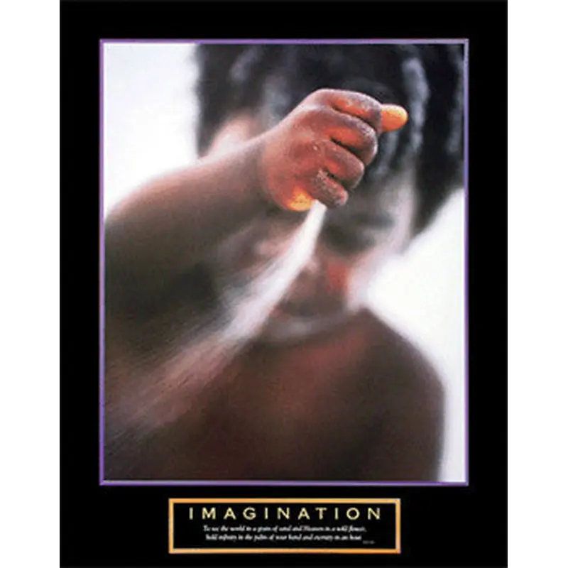 Child with Sand "Imagination" Inspirational Poster - Paloma 1999