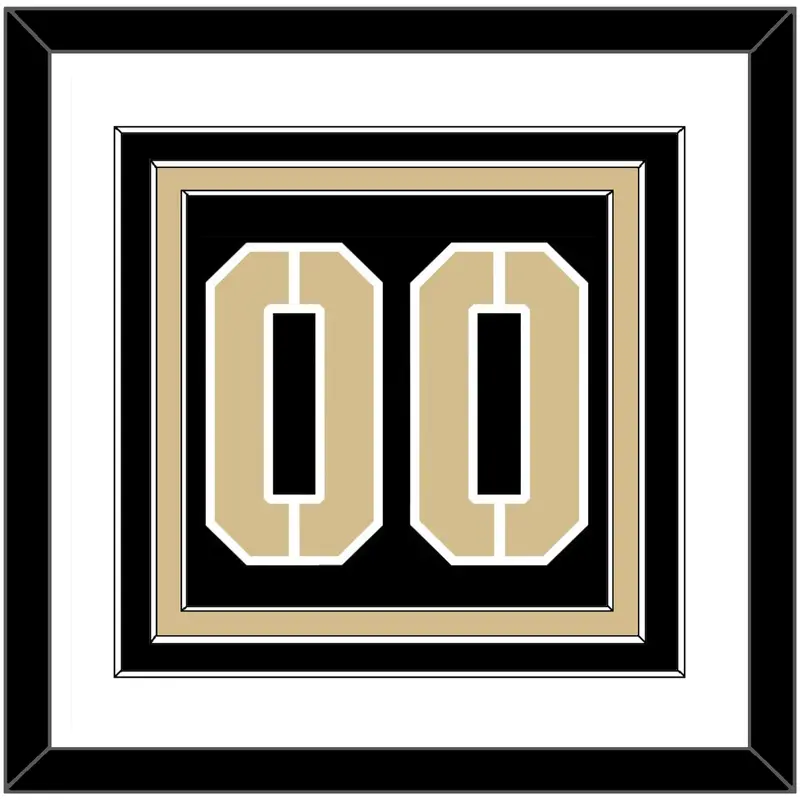 Army Hockey Number - Road Black (2017-2018) - Triple Mat 1