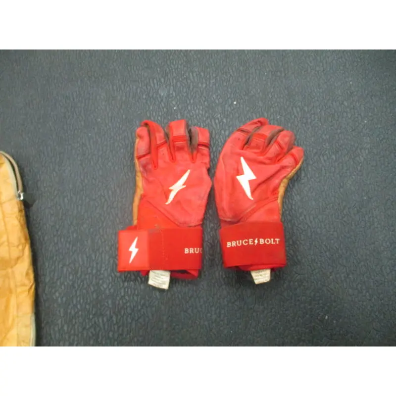 Used Bruce Bolt Premium Pro Long Cuff Size Small Batting Gloves