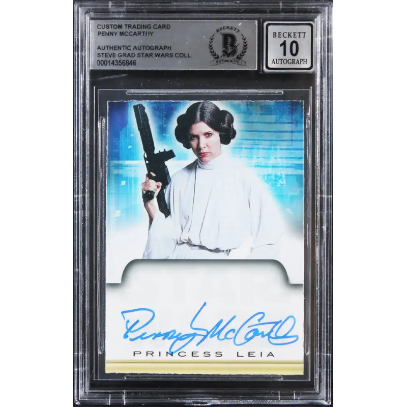 Penny McCarthy Star Wars Authentic Signed Custom Trading Card BAS Slabbed
