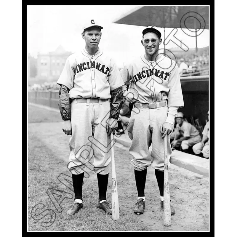 Chick Hafey Babe Herman 8X10 Photo - 1932 Cincinnati Reds - 1833