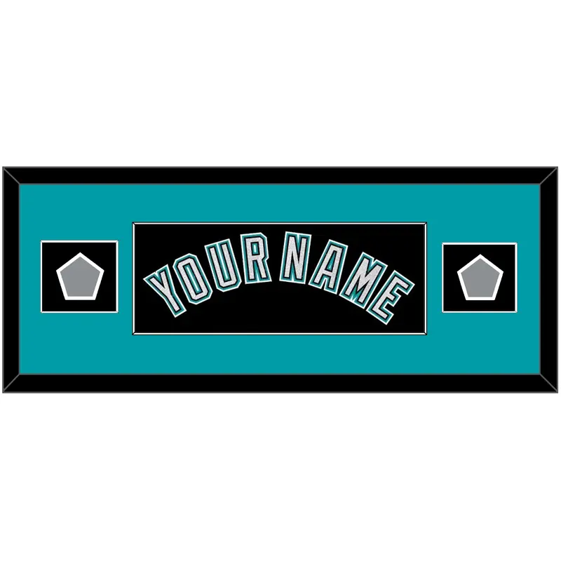 Florida Name & 2 World Series Patches - Alternate Black (2003-2011) - Single Mat 4