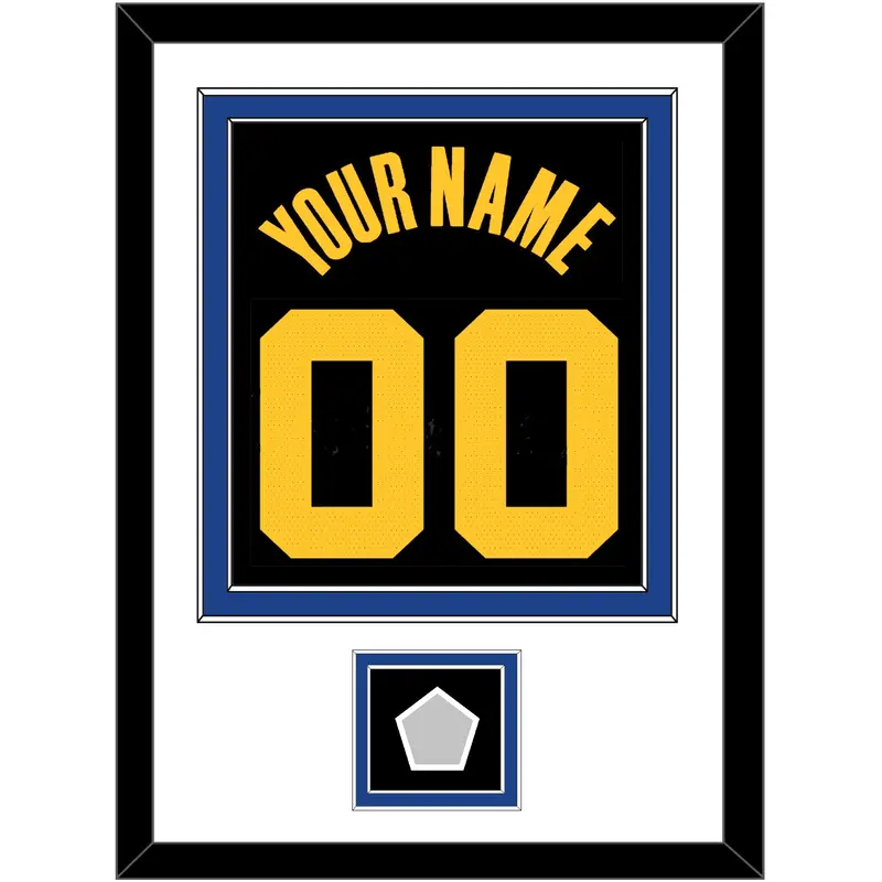 Golden State Name & Number With Champions Patch - Black City (2021-2022) - Double Mat 1