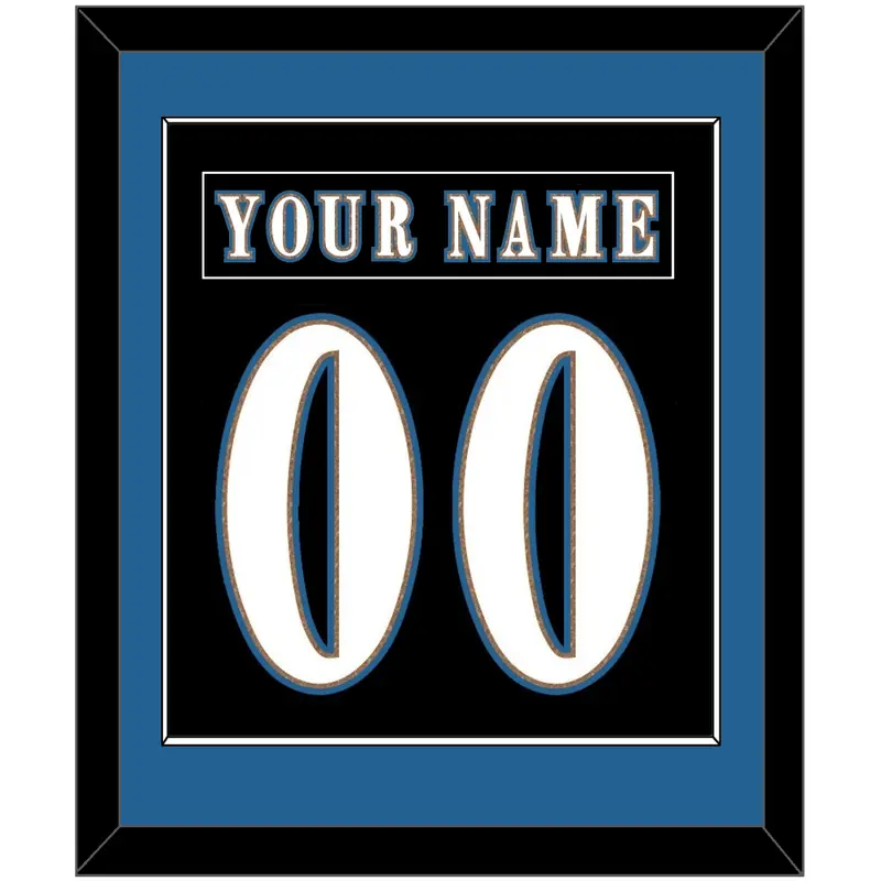 Washington Nameplate & Number (Back) Combined - Alternate Black - Single Mat 2