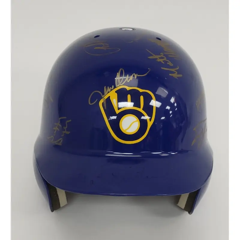 1993 Milwaukee Brewers Team Signed Authentic Helmet Beckett COA