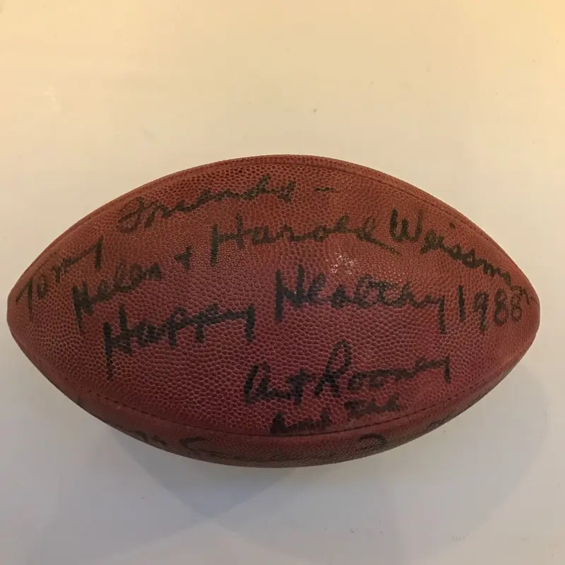 Art Rooney Signed Inscribed Pittsburgh Steelers Superbowl Champ Football JSA COA
