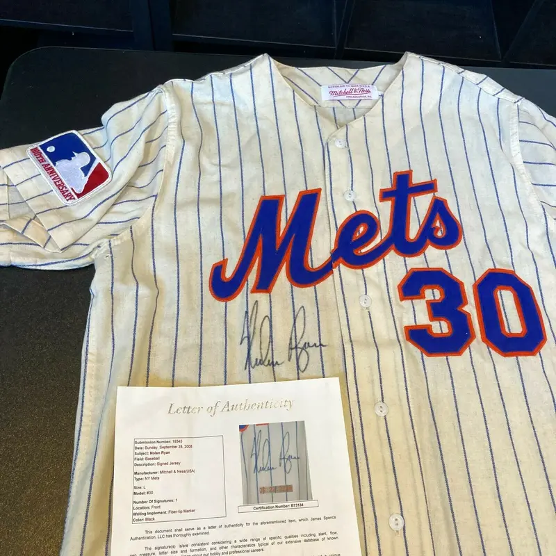 Nolan Ryan Signed Authentic 1969 New York Mets Mitchell & Ness Jersey JSA COA