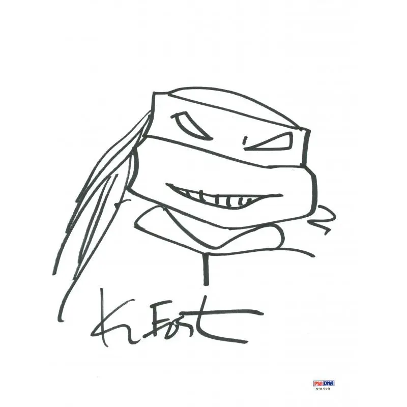 Kevin Eastman Authentic Signed 9X12 Ninja Turtles Sketch PSA/DNA #X31599