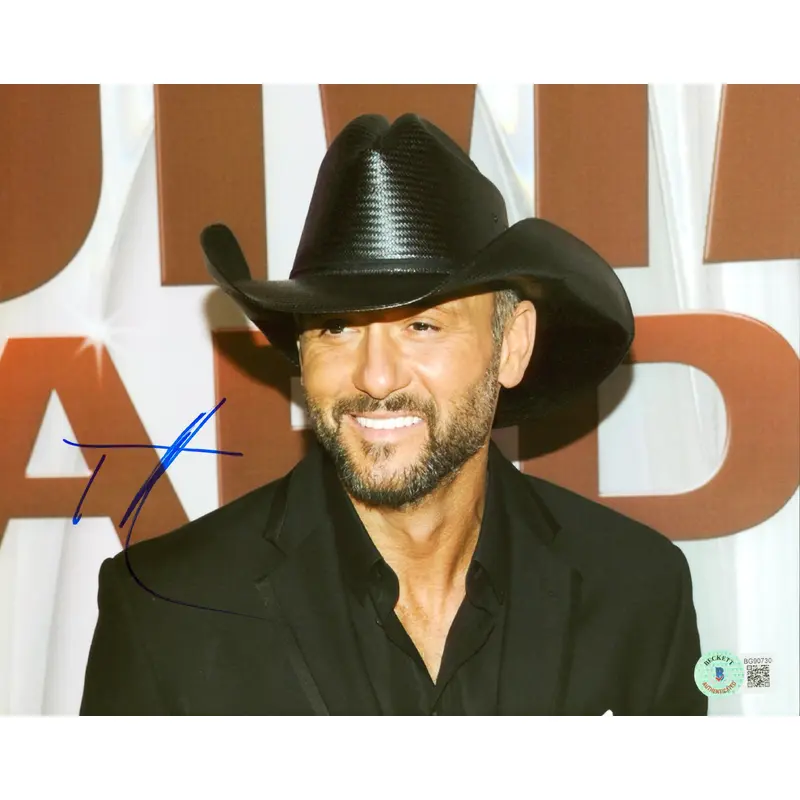 Tim McGraw Country Musician Authentic Signed 8x10 Photo Autographed BAS #BG90730
