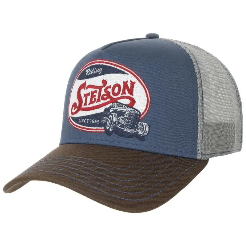 Riding Hot Rod Trucker Cap - Blue/Brown