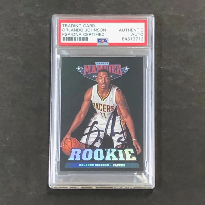 2012-13 Panini Marquee #310 Orlando Johnson Signed Card AUTO PSA Slabbed RC Pacers