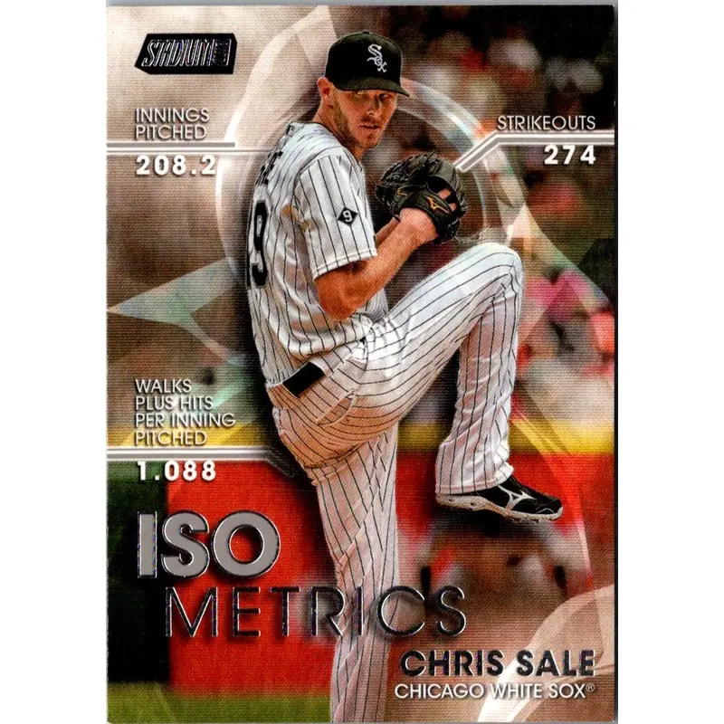 2017 Honus Bonus Fantasy Baseball Career Stats Chris Sale 74 Wins Chris Sale #1