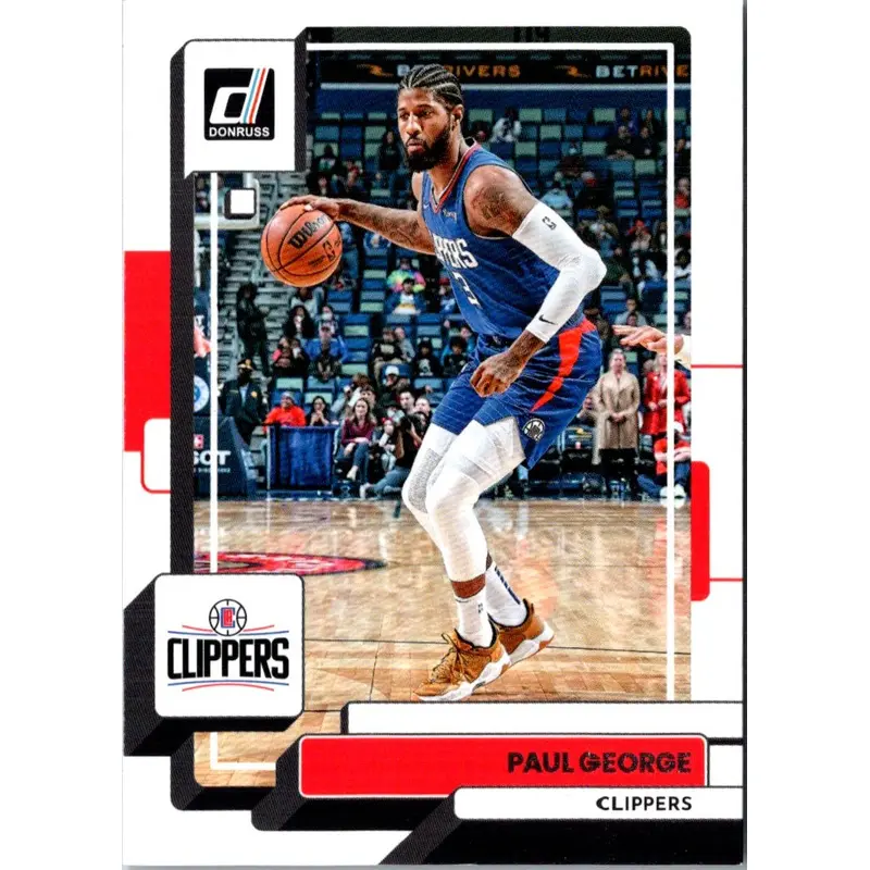2022 Donruss Holo Laser Red/Gold Paul George #122