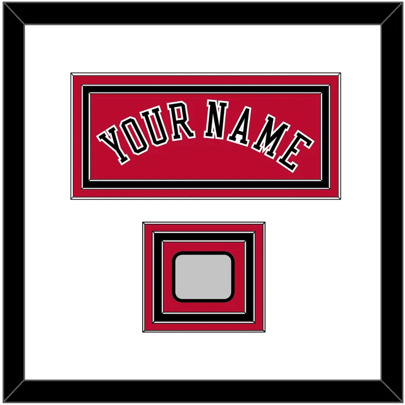 Chicago Name & Champions Trophy Patch - Road Red (1986-2017) - Triple Mat 1