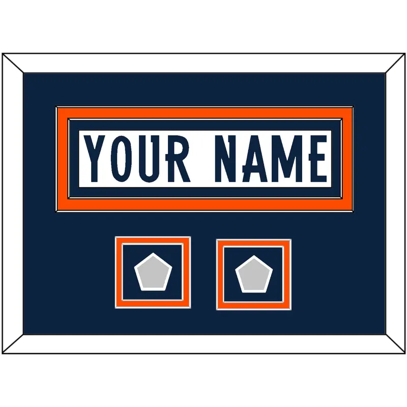 Denver Nameplate & 2 Super Bowl Jersey Patches - Road White (1997-2023) - Double Mat 5