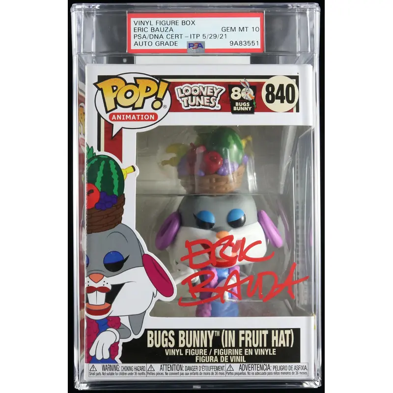 Eric Bauza Signed Funko Pop #840 Bugs Bunny PSA/DNA Auto 10