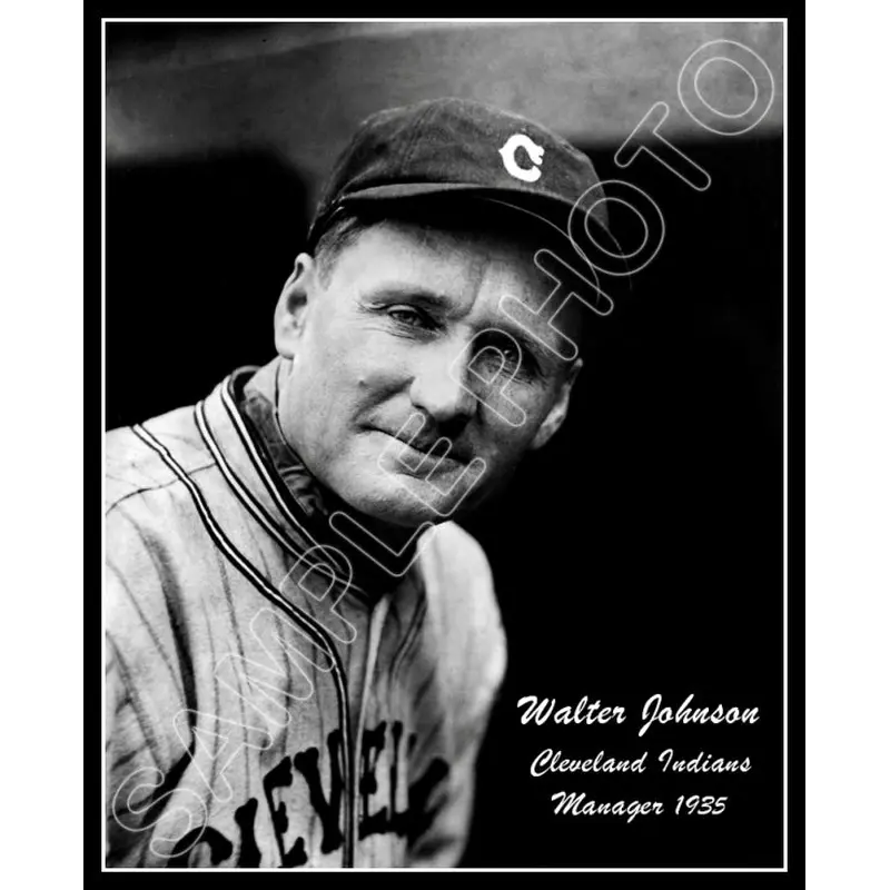 Walter Johnson 8X10 Photo - 1935 Cleveland Indians - 437