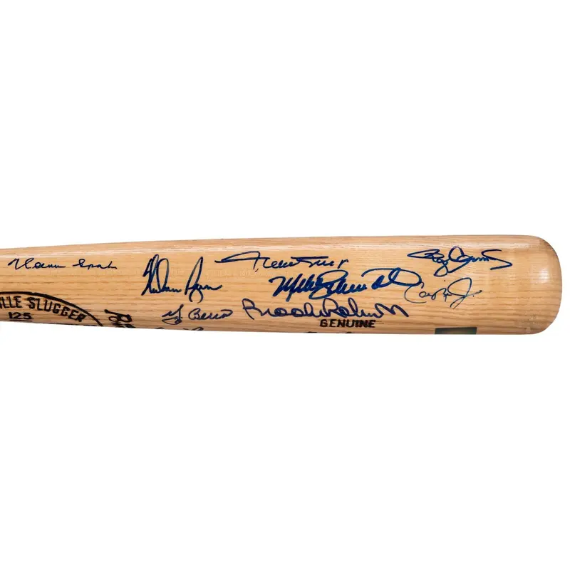 Extraordinary All Century Team Signed Bat 17 Sigs With Ted Williams JSA COA