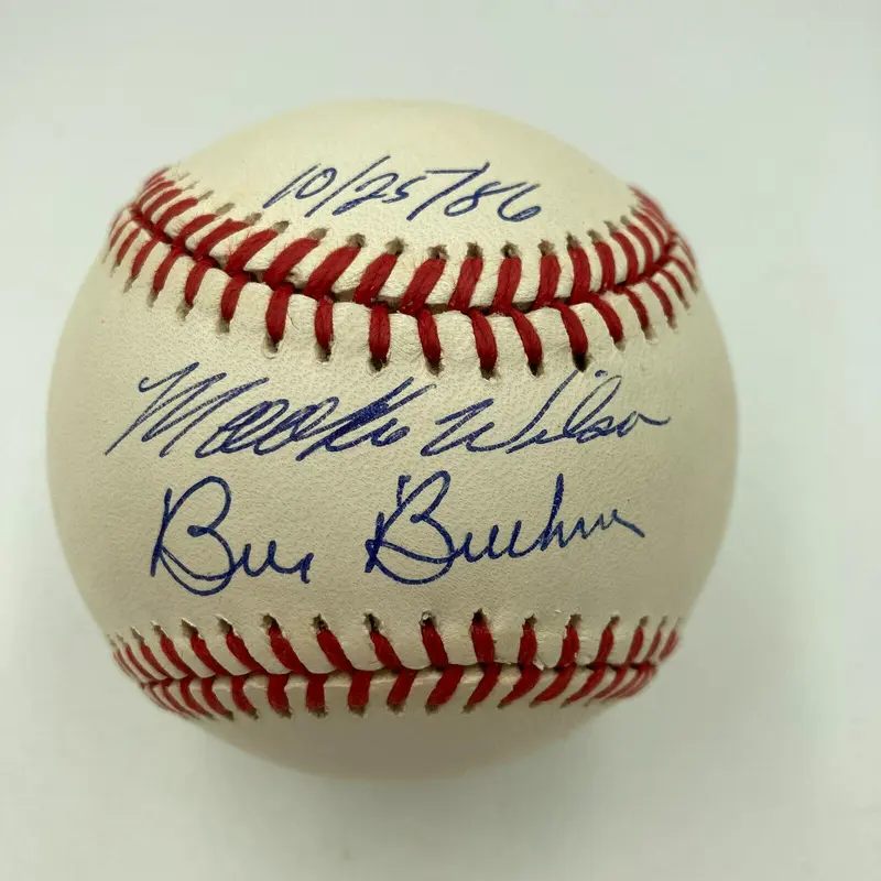 Rare Bill Buckner & Mookie Wilson Signed 1986 World Series Baseball JSA COA