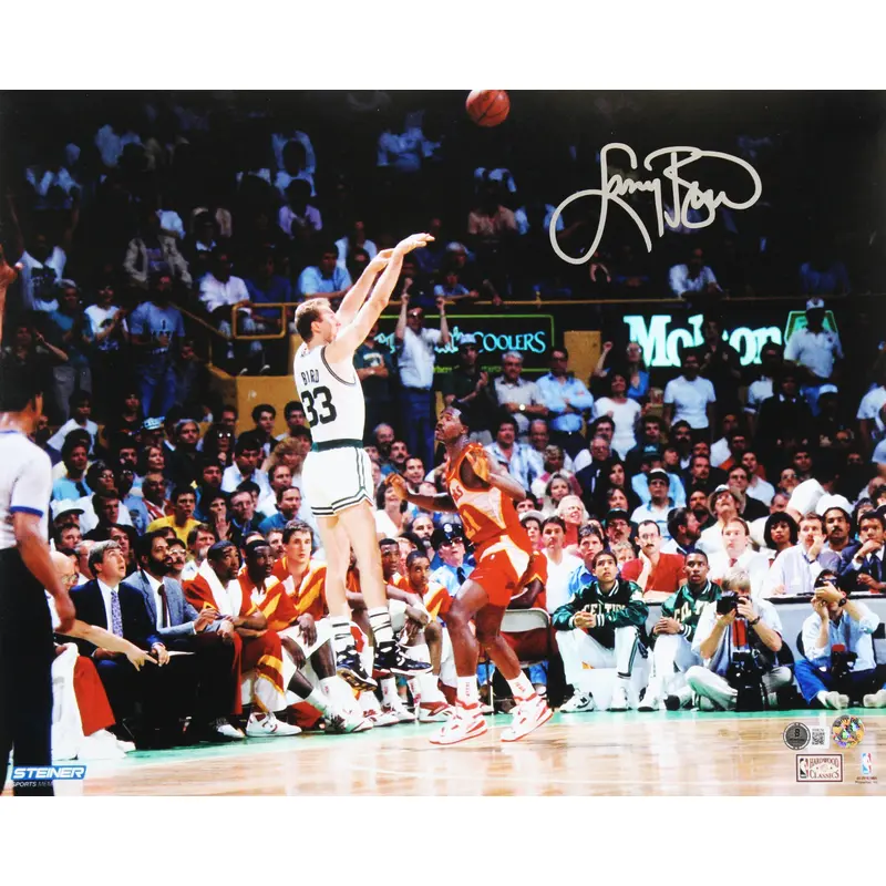 Celtics Larry Bird Authentic Signed 16x20 Horizontal Shooting Photo BAS