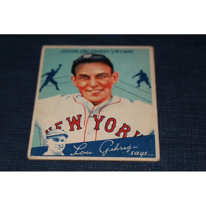 1934 John (Blondy) Ryan World Wide Gum Baseball Card #73