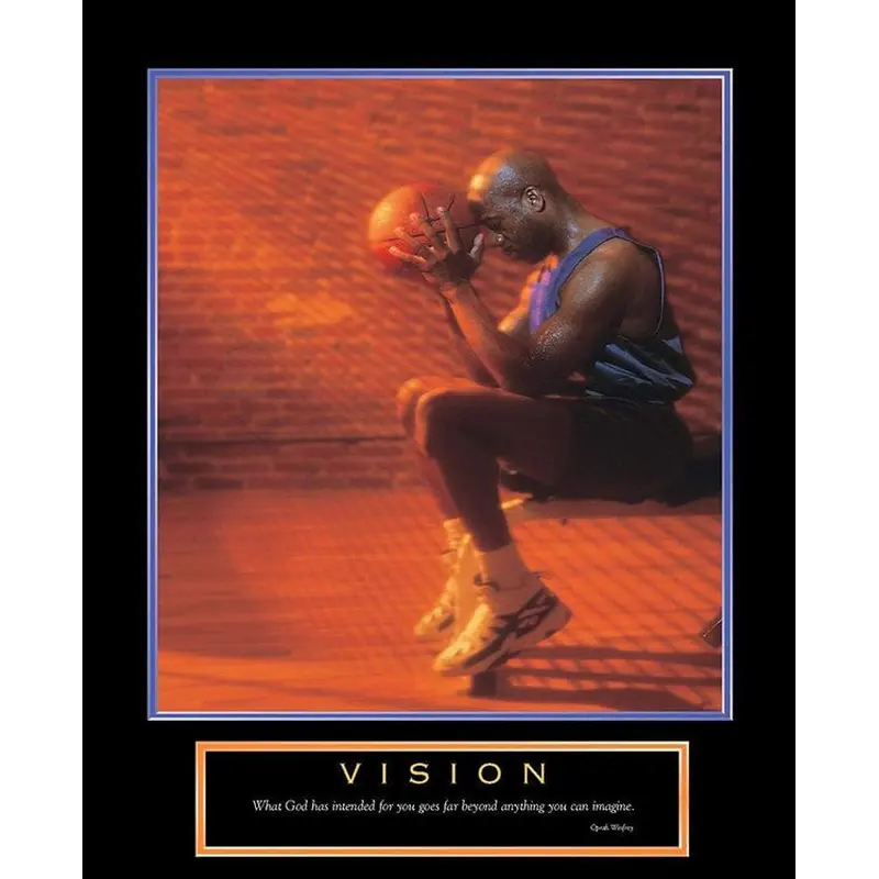 Basketball "Vision" Inspirational Motivational Poster - Paloma Editions