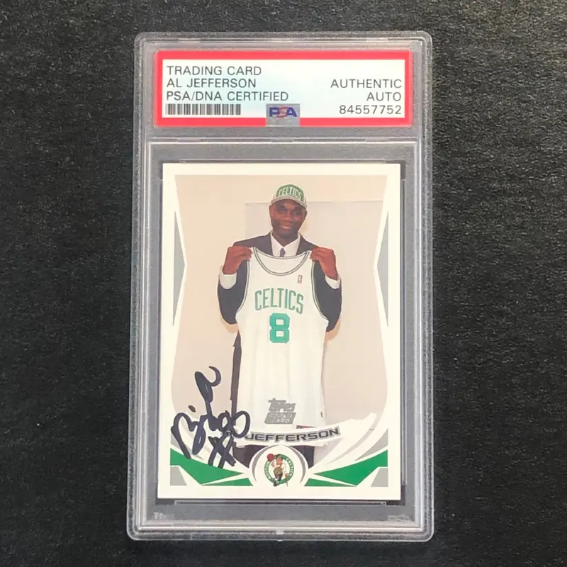 2004 Topps #235 AL JEFFERSON Signed Card AUTO PSA Slabbed RC Celtics