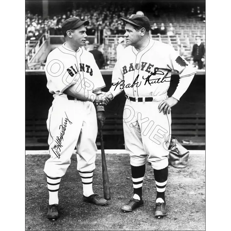 Babe Ruth Bill Terry 11X14 Photo - Autographed Yankees Giants - 2053