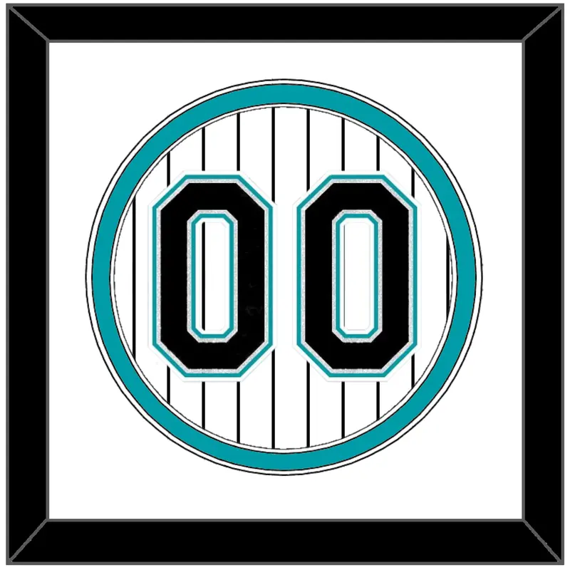 Florida Number - Home White Pinstripes (2003-2011) - Double Mat 1