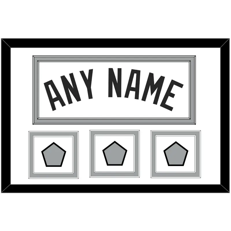 San Antonio Name With 3 Champions Trophy Patches - Home White (2002-2017) - Double Mat 1