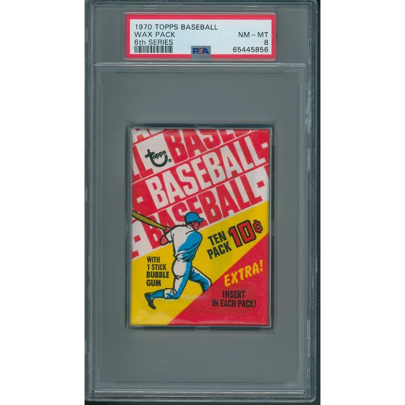 1970 Topps Baseball Unopened 6th Series Wax Pack PSA 8 *5856