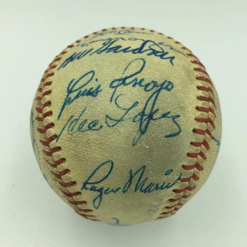 Beautiful 1961 NY Yankees Team Signed Baseball Mickey Mantle Roger Maris JSA