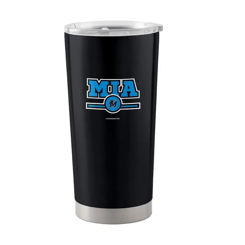 Miami Marlins Letterman 20 oz Stainless Tumbler