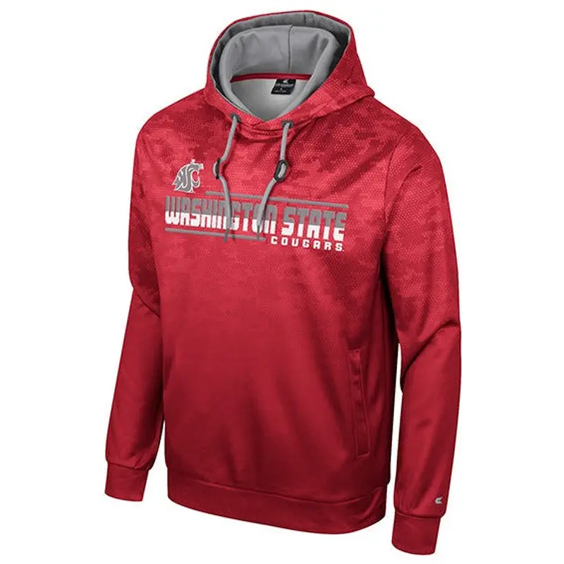 Colosseum Men's Crimson Washington State Camo Hex Hoodie