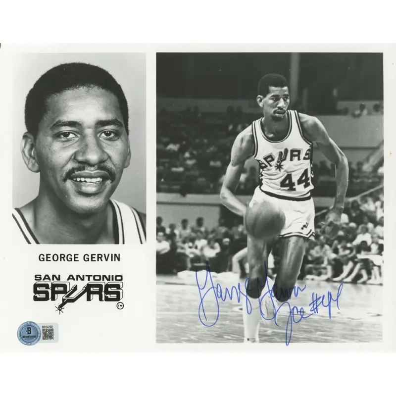 Spurs George Gervin Ice #44 Authentic Signed 8x10 Photo BAS #BR54792