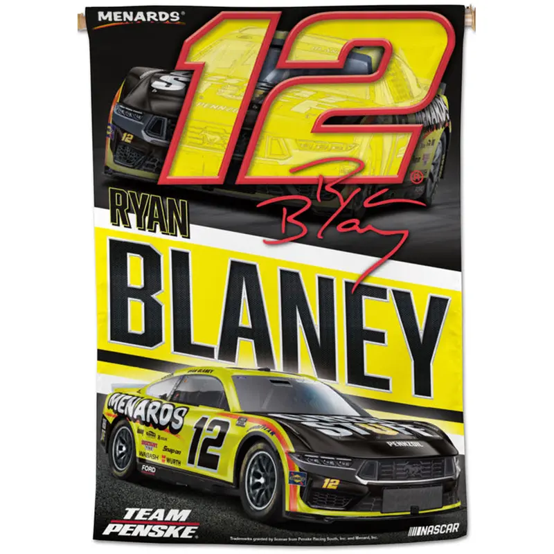 Ryan Blaney NASCAR Ford Mustang Menards #12 Premium 28x40 WALL BANNER - Wincraft 2024