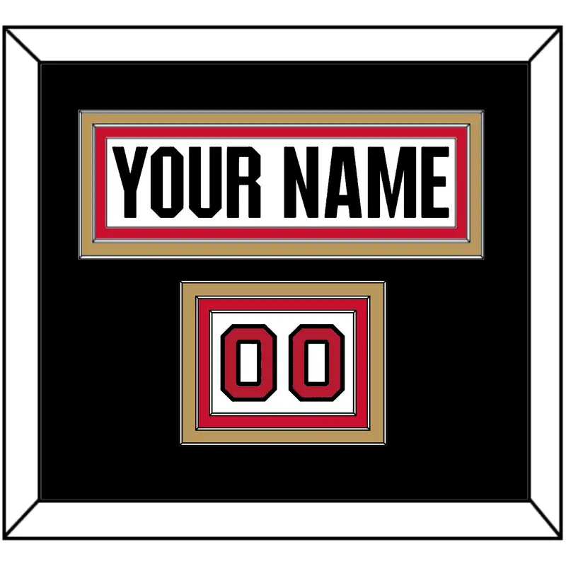 Ottawa Nameplate & Number (Shoulder) - Road White (2017-2020) - Triple Mat 4