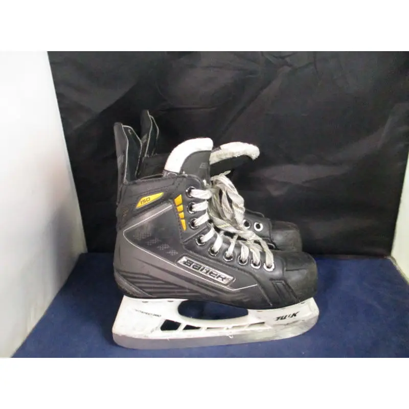Used Bauer 150 Supreme Hockey Skates Youth Size 3 - missing laces & worn