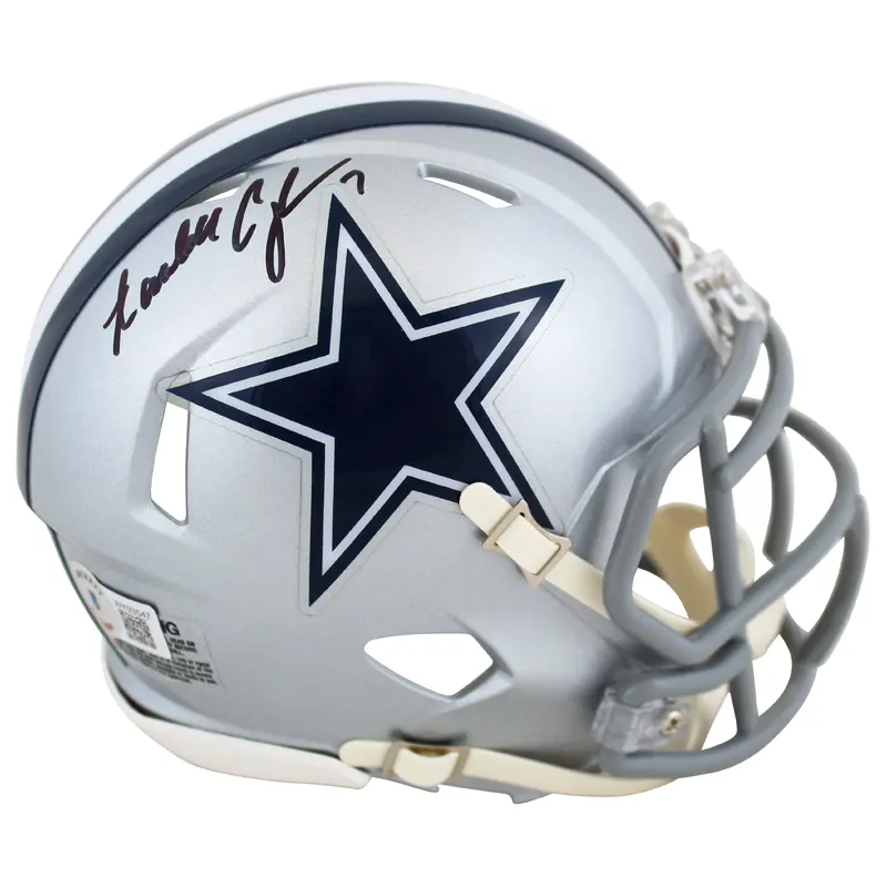 Cowboys Randall Cunningham Authentic Signed Speed Mini Helmet BAS Witnessed