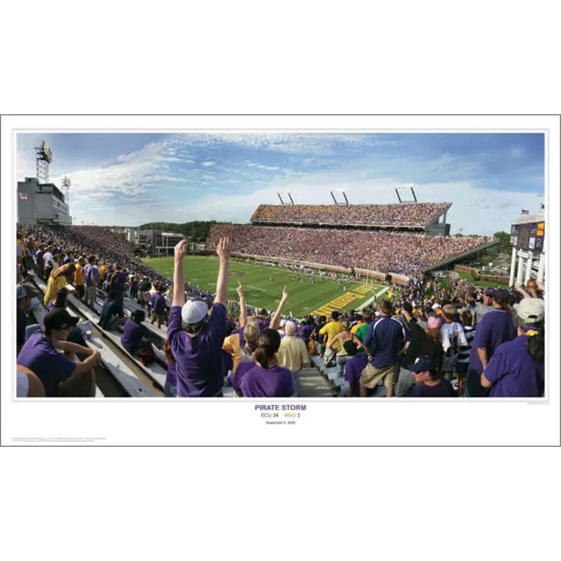 East Carolina Football "Pirate Storm" Dowdy-Ficklen Gameday Poster Print - SPI