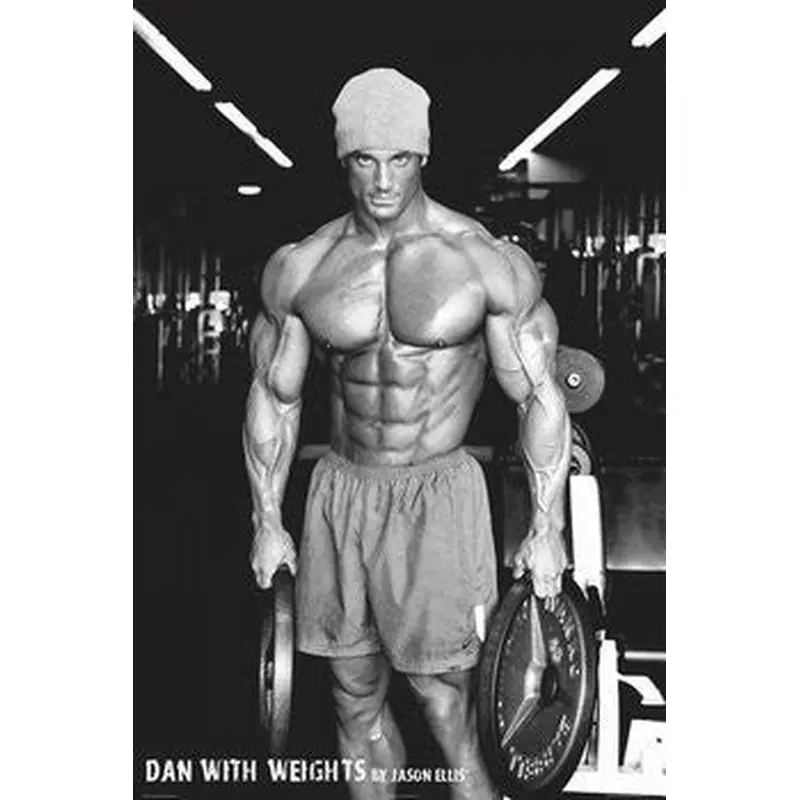 Fitness Man "Dan With Weights" Gym Poster - Image Source