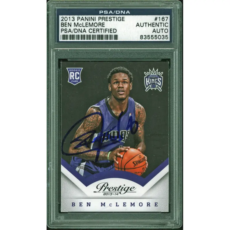 Grizzlies Ben Mclemore Signed 2013 Panini Prestige #167 Auto Card PSA Slabbed