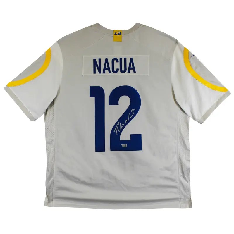 Rams Puka Nacua Authentic Signed Bone Nike Limited Jersey Autographed Fanatics