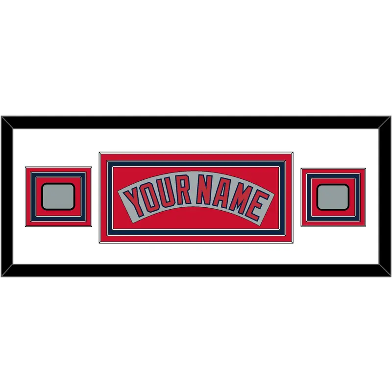 Boston Nameplate & Two World Series Jersey Patches - Road Gray (1992-2008)- Triple Mat 4